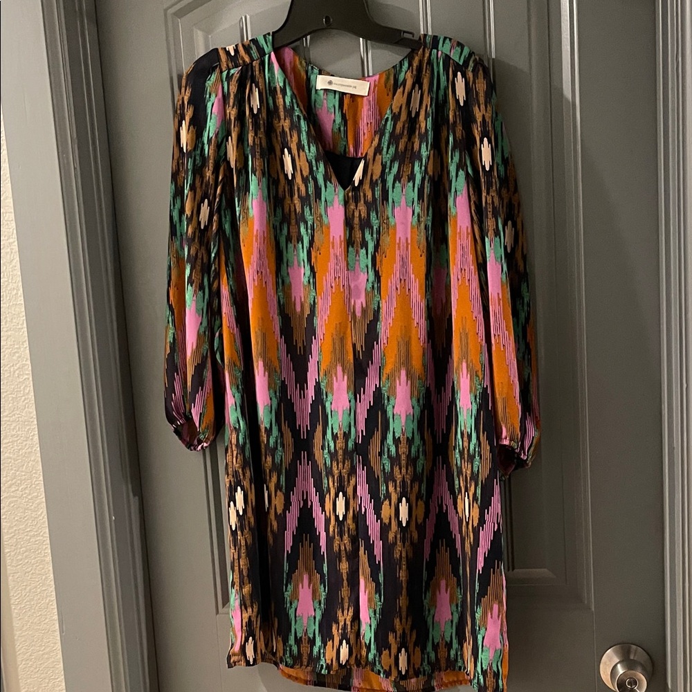 The Impeccable Pig Vibrant Patterned Long Sleeve Dress